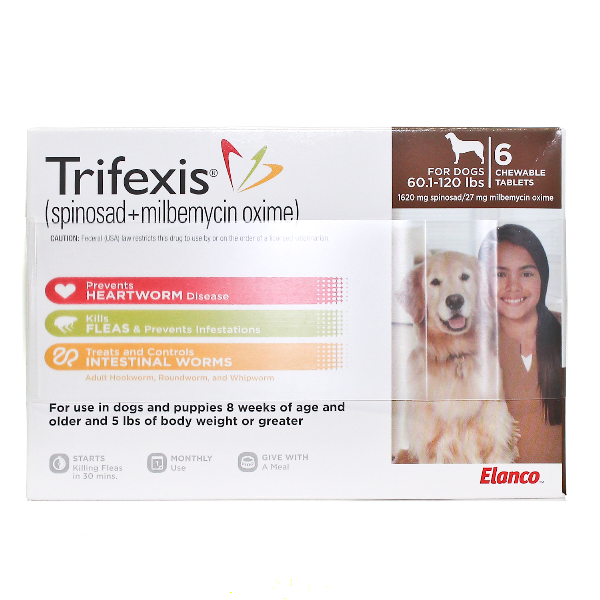 Trifexis For Dogs 60-120 Lbs 6 Tab By Elanco Pet Rx(Vet)