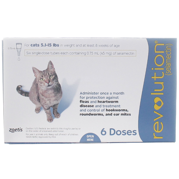 Revolution Cat 5.1-15 6# 6 Dose Sl By Pfizer Pet Rx(Vet)