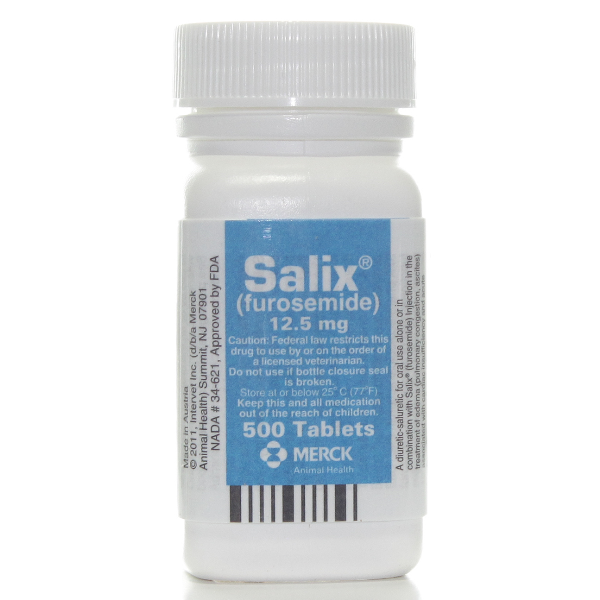 Salix Tablets 12.5mg 500# 500 Tab By Merck Pet Rx(Vet)