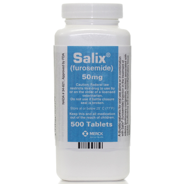Salix Tablets 50mg 500# 500 Tab By Merck Pet Rx(Vet)