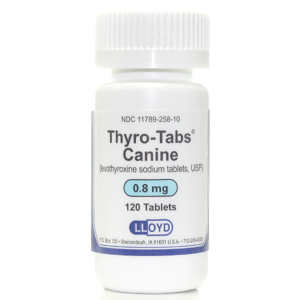 Thyro-Tab (Gen Soloxin) 0.8mg 120 Tab By Lloyd Rx(Vet)