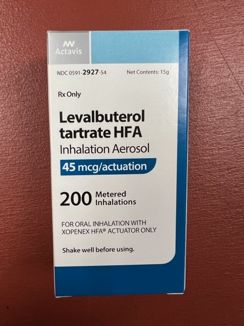 Rx Item-Levalbuterol Generic Xopenex HFA 45Mcg Inhaler 15Gm By Teva