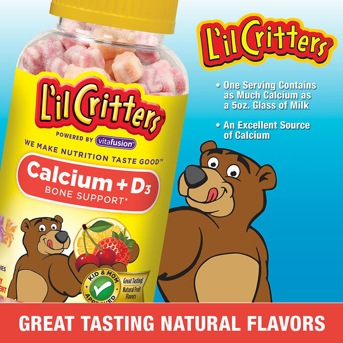 L'Il Critters Calcium + Vitamin D3 200 Gummy Bears