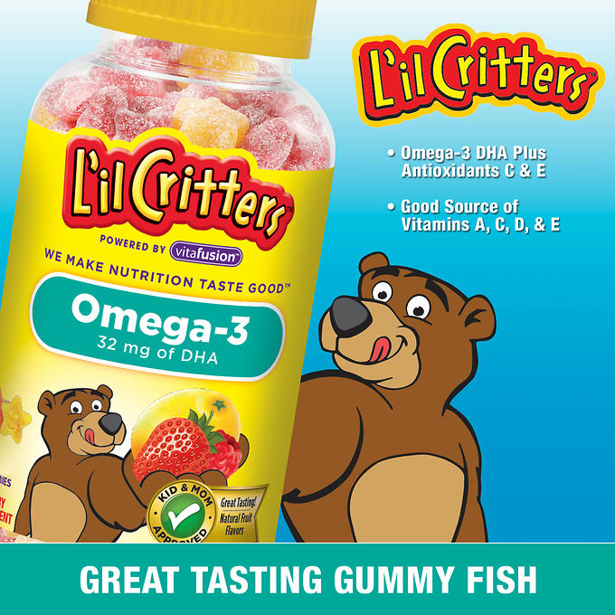 L'Il Critters Omega-3 Dha Dietary Supplement Gummies - 180 Count