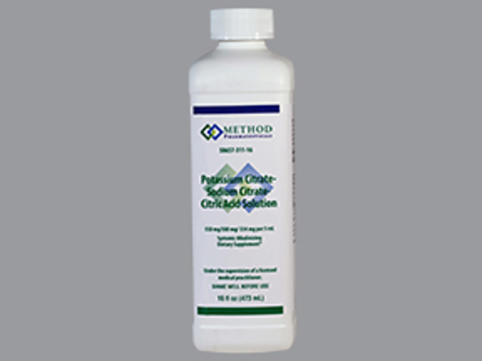 Rx Item-Potassium Citrate-Sodium Citrate Generic Cytra-3 Solution By Method Phar