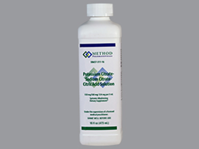 Rx ItemPotassium CitrateSodium Citrate Generic Cytra3 Solution By