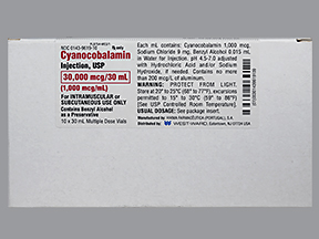 Rx Item-Cyanocobalamin 1000Mcg/Ml Vial 10X30Ml By Westward Pharma