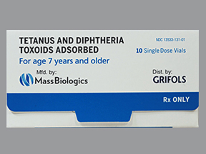 Rx Item-Tetanus-Diphtheria  TDVAX 10X0.5 ML Vial -Keep Refrigerated - by Grifols Therapeutics USA 