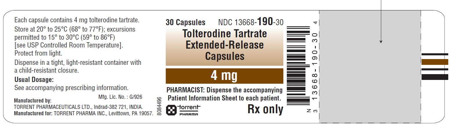 '.Tolterodine 4Mg ER Cap 30 By T.'