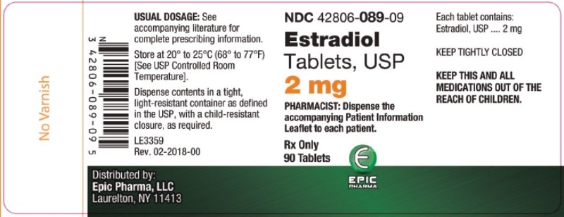 Rx Item-Estradiol 2Mg Tab 100 By Epic Pharma Gen Estrace