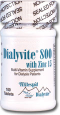 Case of 12-Dialyvite 800mcg W/ Zinc 15 Tablet 100 Count By Hillest