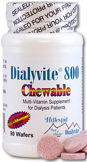 Case of 12-Dialyvite 800 Chewable 90 Wafers By Hillestad Pharma