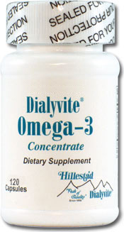 Case of 12-Dialyvite Omega-3 Concentrate 60 Gelcaps By Hillestad P