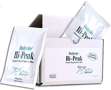 Dialyvite Hi-Peak Instant Soy Protein Mix 12 20-Gram Pouches By H