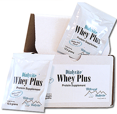 Case of 12-Dialyvite Whey Plus Protein 12 13.3-Gram Pouches By Hil