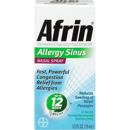 Afrin Original Sinus Nasal Spray 15ml Case of 12