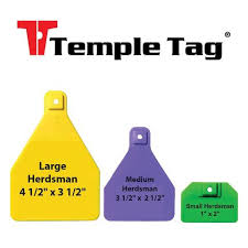 Temple Feeder Tag Yellow (Blank) P50 By Temple Tag