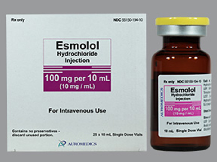Rx Item-Esmolol 100Mg 10Ml Vial 25X10Ml By Auromedics Pharma Gen Brevibloc