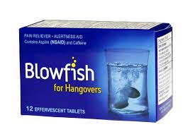 Item No.:OTC2657/D Blowfish For Hangovers 12 Tablet Box 12 Count One Case Of 72 Category: OTC:Analgesic Internal :Blowfish UPC Package Code: 3-75920-00001-1 375920000011 UPC Case Code: 10-3-75920-0000