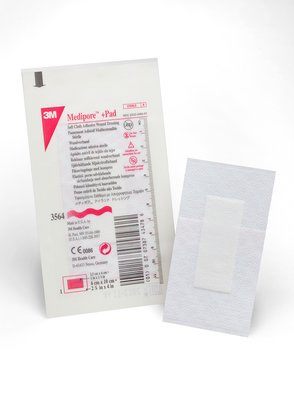 3M Medipore +Pad Soft Cloth Adhesive Wound Dressing Case 3564 By 3