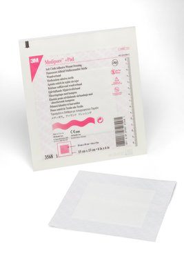 3M Medipore +Pad Soft Cloth Adhesive Wound Dressing Case 3568 By 3