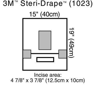 3M Steri-Drape Ophthalmic Surgical Drapes Case 1023 By 3M Health C