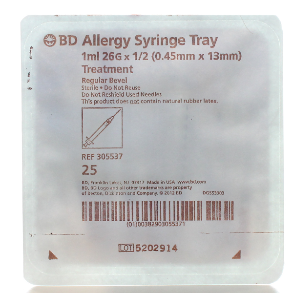 BD Precision Glide Allergist Trays One Case Of 25 Trays 305537 By 