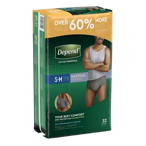 Depend Protective Underwear Case 12539 By Kimberly-Clark Consume
