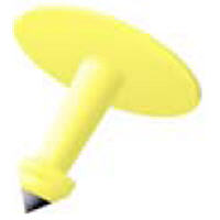 Eid Extended Small Yellow Male Button P250 By Allflex(Vet)