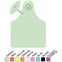 Global Ear Tags Maxi With Buttons White (401-425 To Order:Add Note To Message