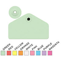 Global Hog Ear Tags With Buttons White (Blank) P25 By Allflex(Vet)