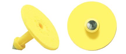 Global Round Small With Buttons Yellow (26-50) P25 By Allflex(Vet)