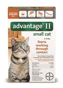 Advantage II - Cats 5-9# Orange 0.4ml X6-Dose