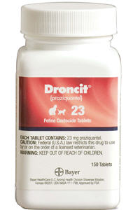 Droncit Feline Tabs 23mg B50 By Bayer Direct(Vet)