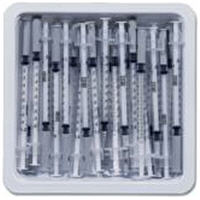 Allergy Tray 1cc With Permanently Attached Needle 26G X3/8 Precision Glide With 