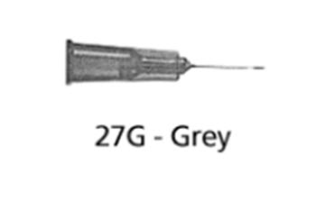 Needles Hypodermic Precision Glide (Grey) Plastic Hub 27G X1.25 BD B100 By Becto