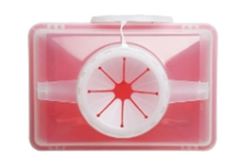 Sharps Container Multi-Use Nestable (Red With Clear Top) 6-Gallon Each By Becto