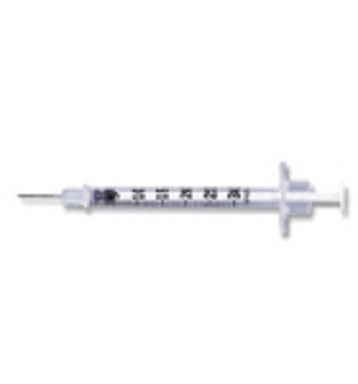 Syringes Insulin BD 0.3cc [U-100] 29G X0.5 Permanent Needle Cs200 By Becton Dic