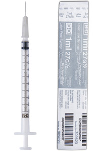 Syringes Tb (BD Medical ) 1cc Slip Tip (Grey Hub) 27G X 0.50 Precision Glide Nee