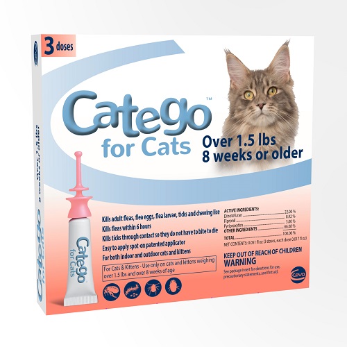 Catego Feline Over 1.5# Sold By Card Of 3Ds Box 3Ds By Ceva(Vet) 