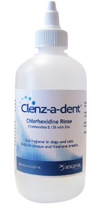 Clenz-A-Dent Chlorhexidine Rinse 8 oz By Ceva(Vet) 