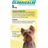 Clomicalm Tablets 5mg (Yellow) 2.75-10.9Lbs Canine B30 By Elanco(Vet)
