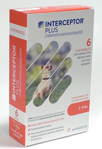 Interceptor Plus [Orange] 2-8# Canine 2.3mg - 5 X6-Dose Bx5 By Elanco(Vet)
