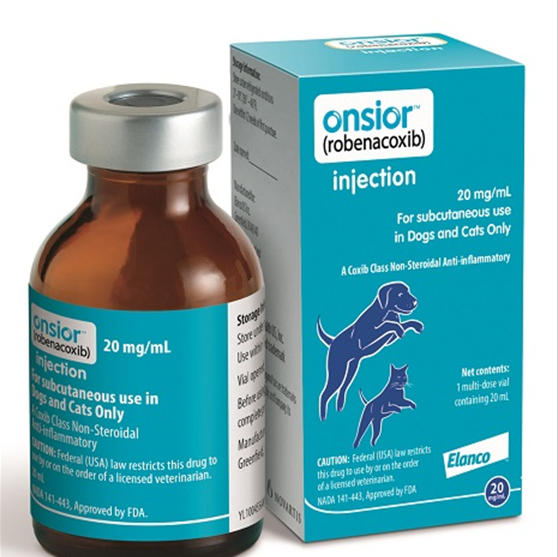 Onsior (Robenacoxib) Inj 20mg Per ml / 20 ml Multidose Vial 20cc By Elanco(Vet)