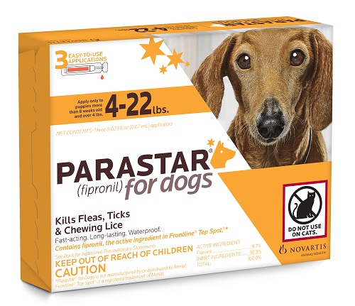 Parastar (Orange) 2-22Lbs Canine Sold By Card Of 3Ds - Box = 10 Cards P3 By El