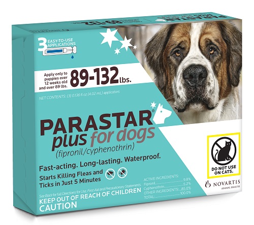 Parastar Plus (Blue) 89-132Lbs Canine (Fast Acting) Sold By Card Of 3Ds - Box 