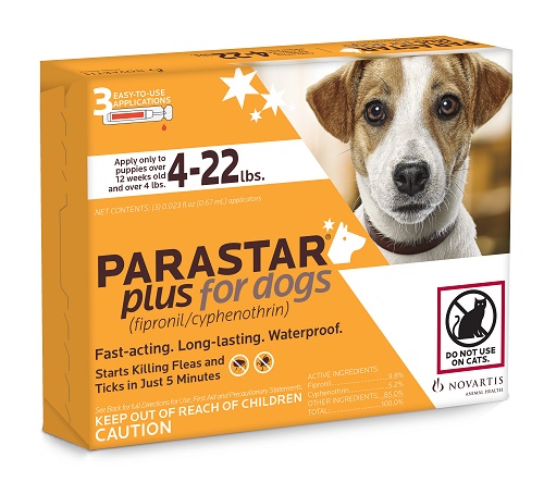 Parastar Plus (Orange) 4-22Lbs Canine (Fast Acting) Sold By Card Of 3Ds - Box 