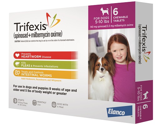Trifexis 140mg (Pink) [5-10Lb Dog] Bx10 By Elanco(Vet)