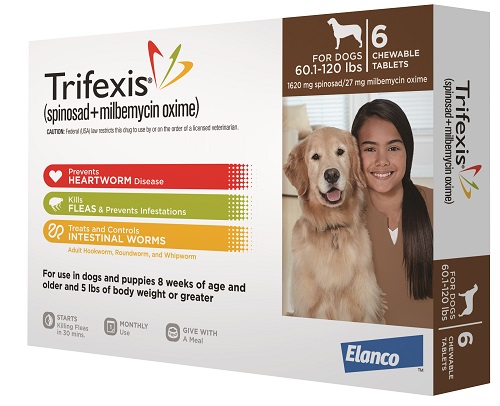 Trifexis 1620mg (Brown) [61-120Lb Dog] Bx10 By Elanco(Vet)