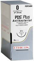 Suture #0 Pds Plus Antibacterial (Cp-1) 1/2 Circle Rev Cut 37mm / 27 Violet Pol
